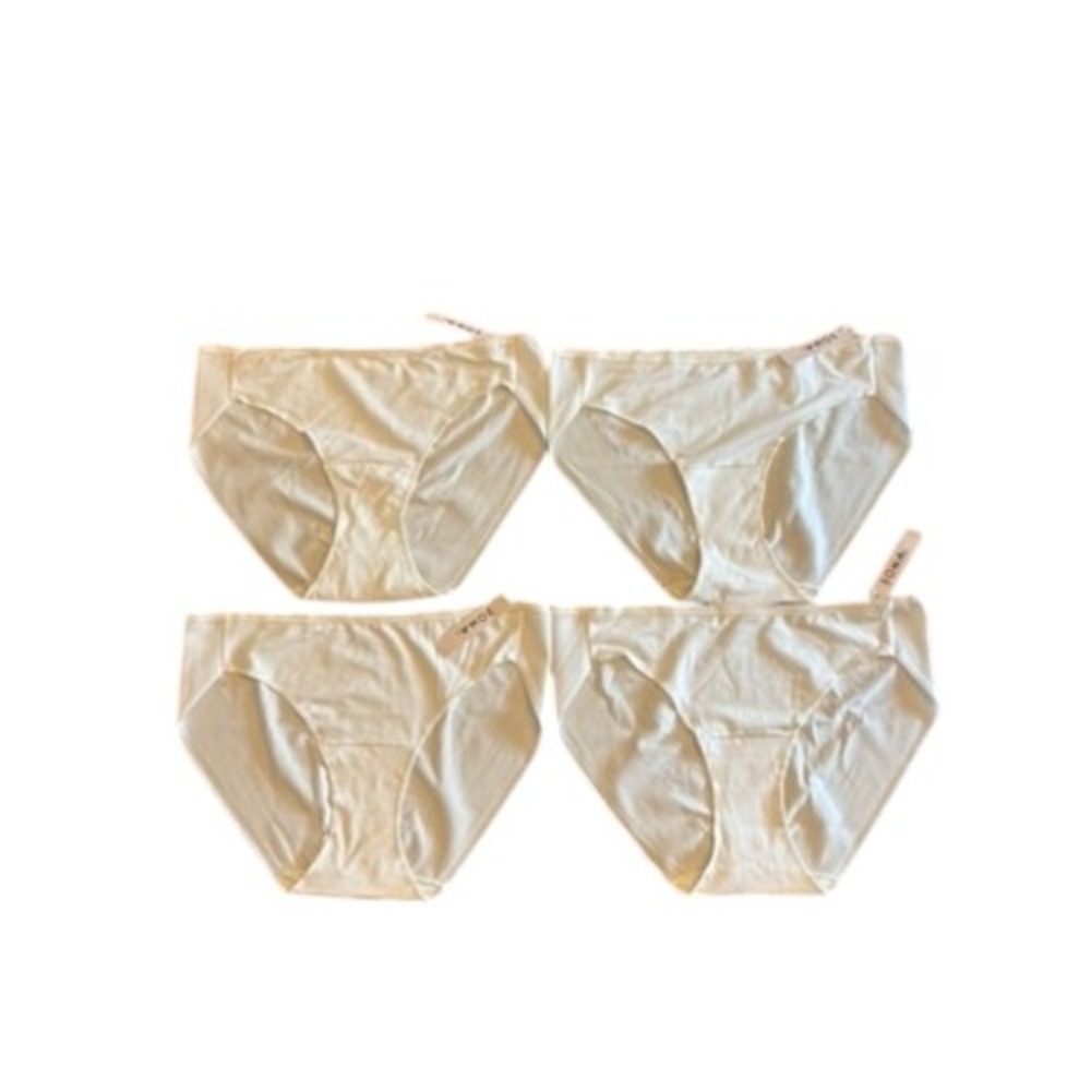 New Soma Vanishing Edge Bikini Panties Sz Large Ivory 4 Pack